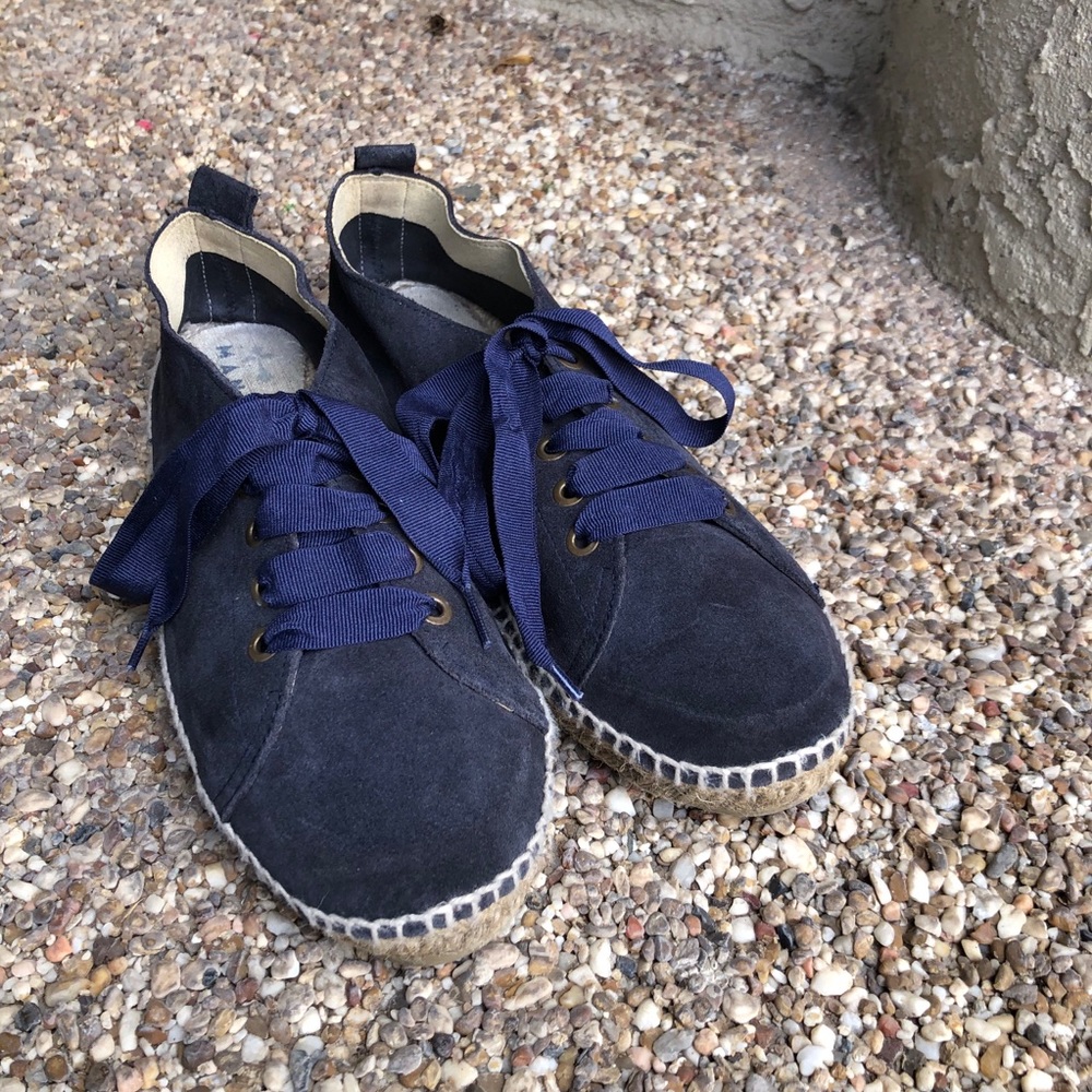 Manebi Blue Suede Espadrilles
